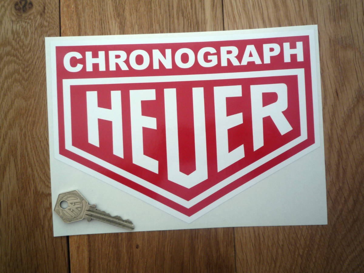 海外 送料無料 HEUER CHRONOGRAPH ステッカー シール 205_150mm拍卖