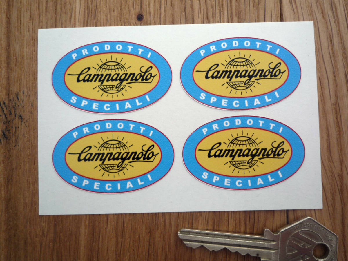 海外 限定品 送料込み CAMPAGNOLO STICKER DECAL カンパニョーロ ステッカー シール デカール 4枚セット 50mm × 30mm ステッカー拍卖