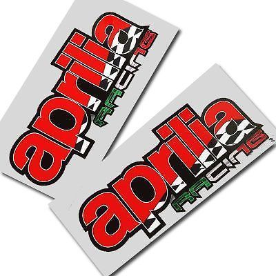 海外 限定品 送料込み Aprilia Racing Motorcycle Sticker Decal アプリリア ステッカー シール デカール 120mm x 47mm 2枚セット拍卖
