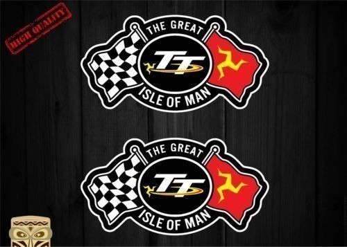 海外 限定品 送料込み マン島TT ISLE OF MAN 120mm 2枚セット ステッカー拍卖