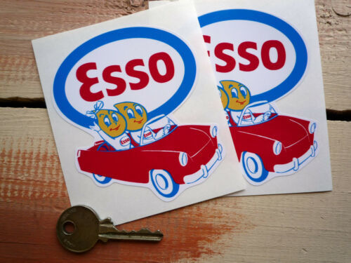 海外 送料無料 Esso エッソ ステッカー シール 125_60mm拍卖