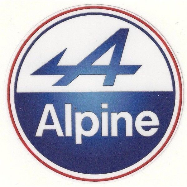 海外 限定品 送料込み アルピーヌ ルノー ロゴ ALPINE RENAULT 150mm ステッカー拍卖