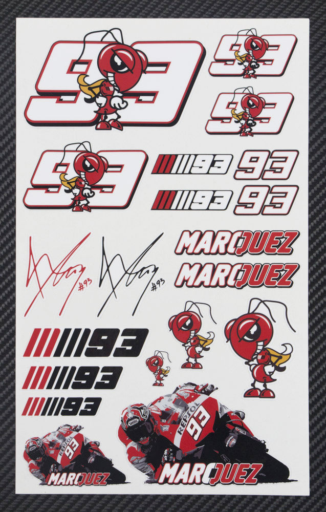 海外 限定品 送料込み MARC MARQUEZ 93 HRC GAS MOTO GP Repsol マルクマルケス ステッカー シール デカール セット拍卖