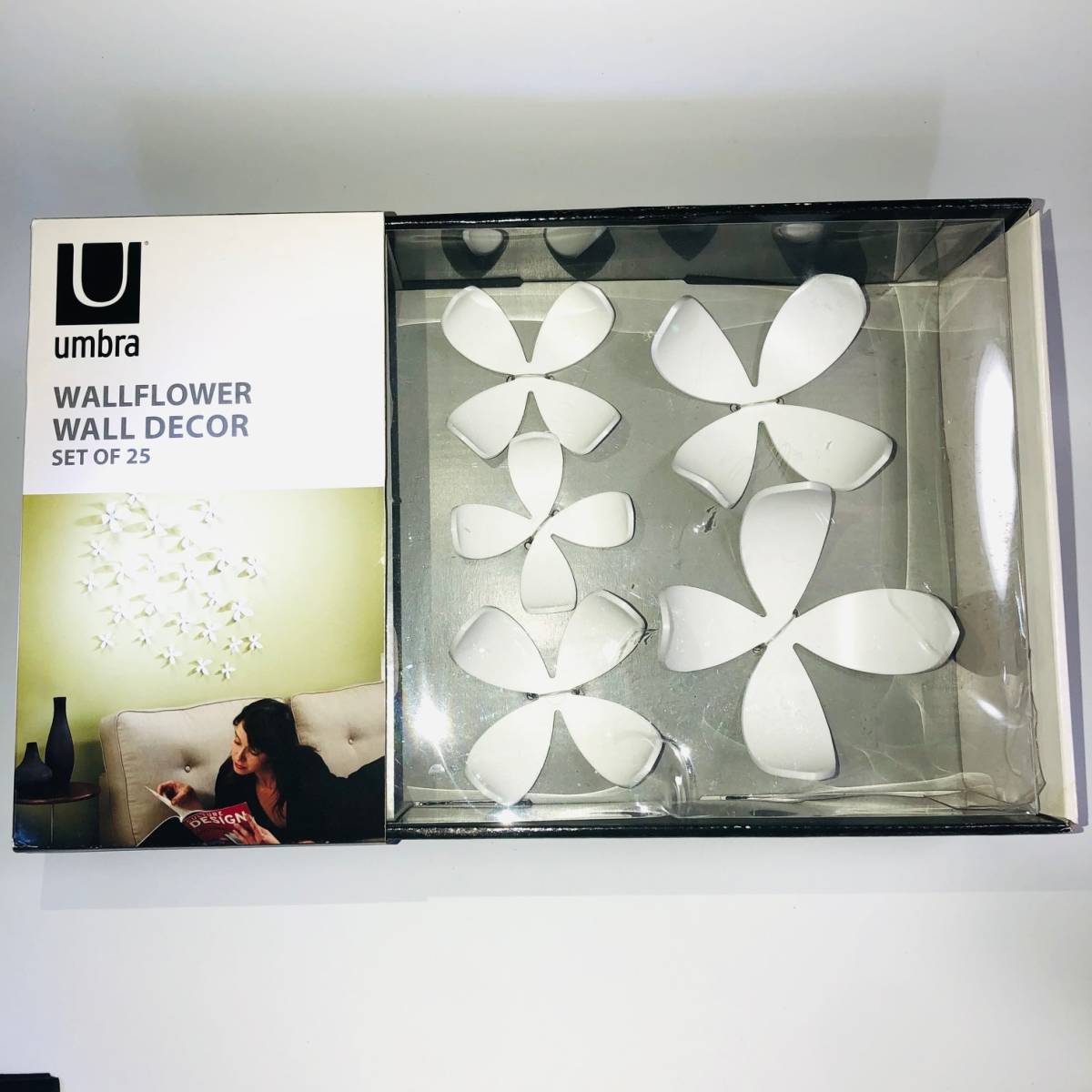【限定1品】【現状美品】Umbra WALLFLOWER WALL DECOR SET OF 25 壁/装飾/飾り/ディスプレー/イベント/誕生日拍卖