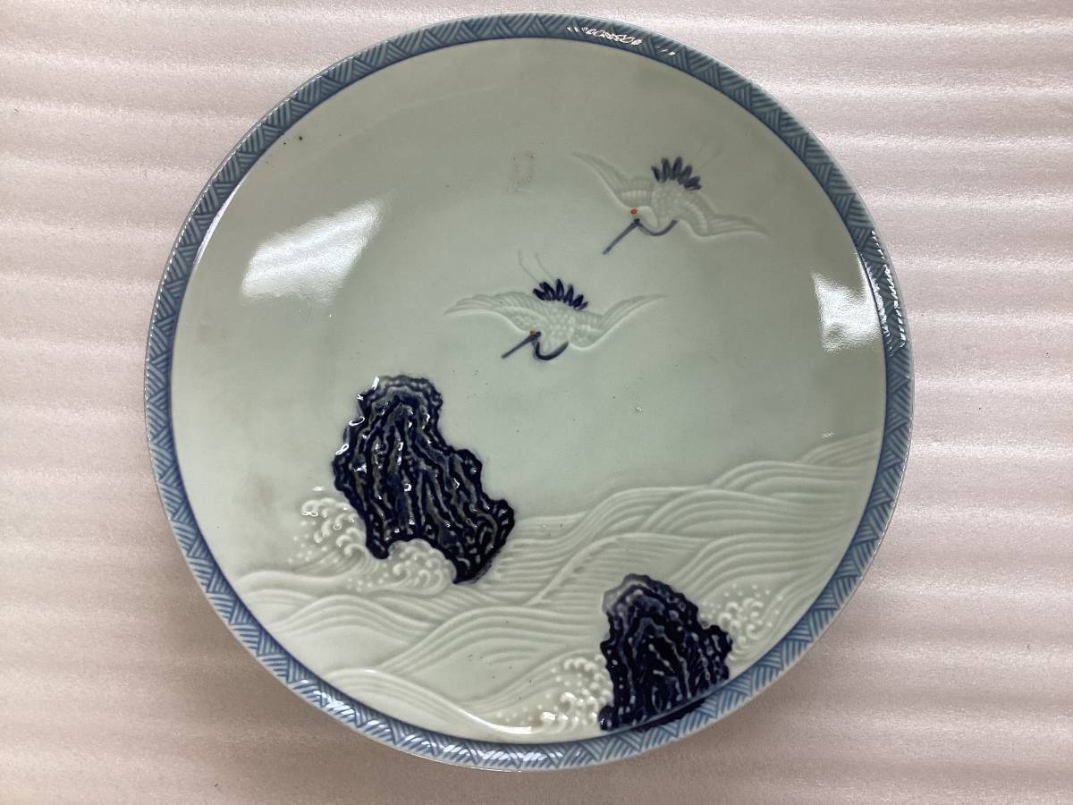 大皿 平皿 和皿 皿 鶴 プレート K210拍卖