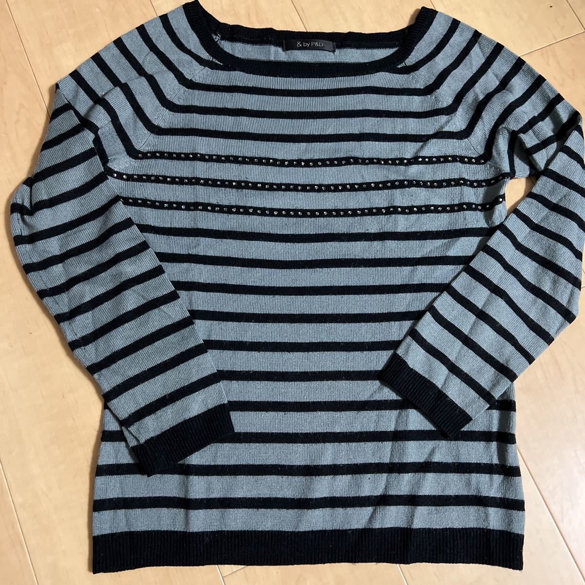 & by P&D ボーダーニット トップス拍卖