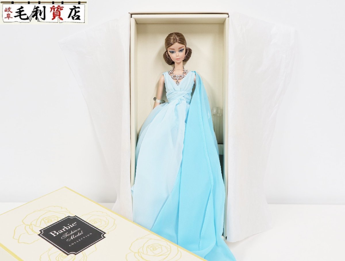 Barbie バービーファッション モデル コレクション ブルーシフォンボールガウンバービー DYX74 バービー人形拍卖
