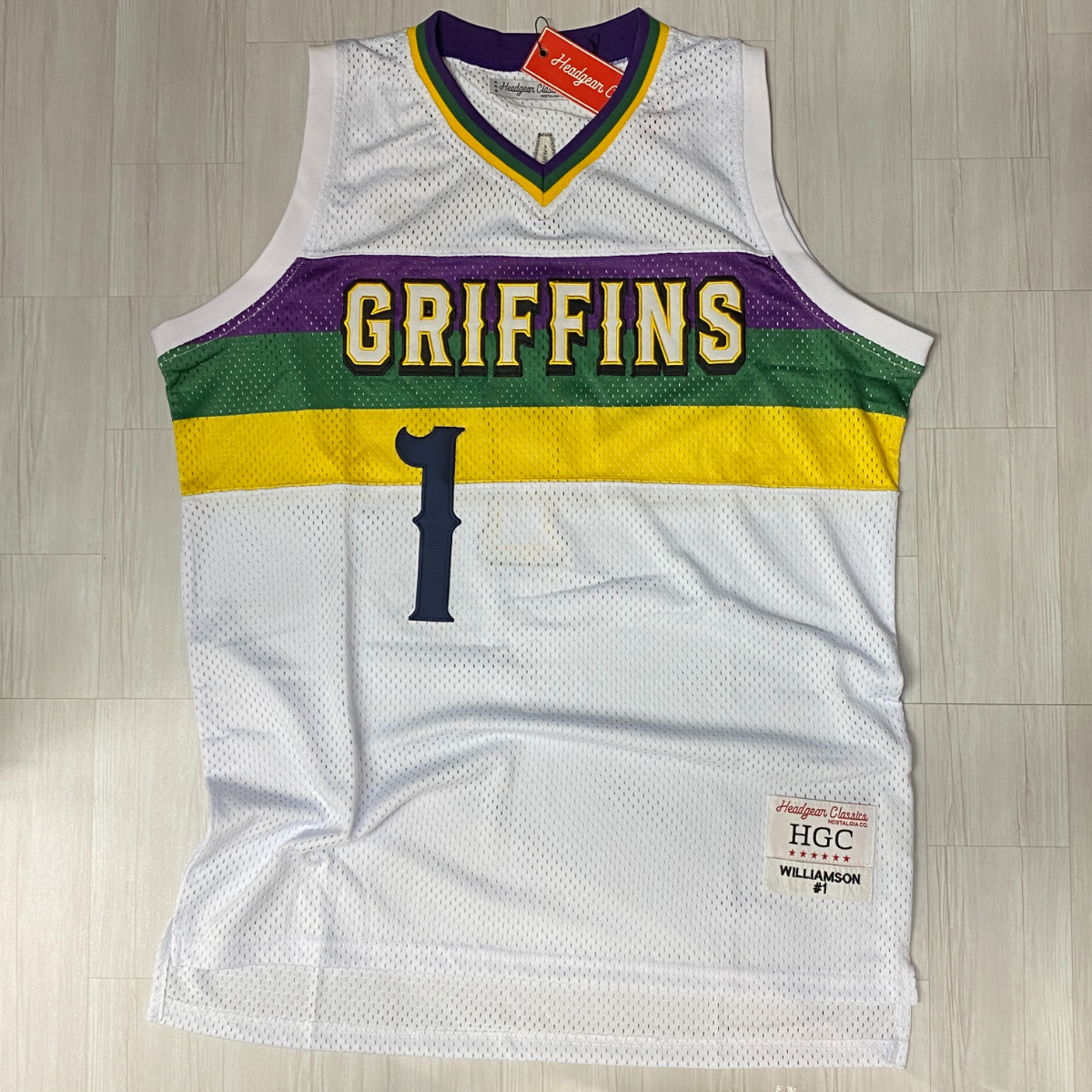 USA正規品 【XL】 HeadgearClassics ヘッドギアクラシックス NBA 復刻 ザイオン ウィリアムソン ZION ハイスクール ジャージー (HGC15)拍卖