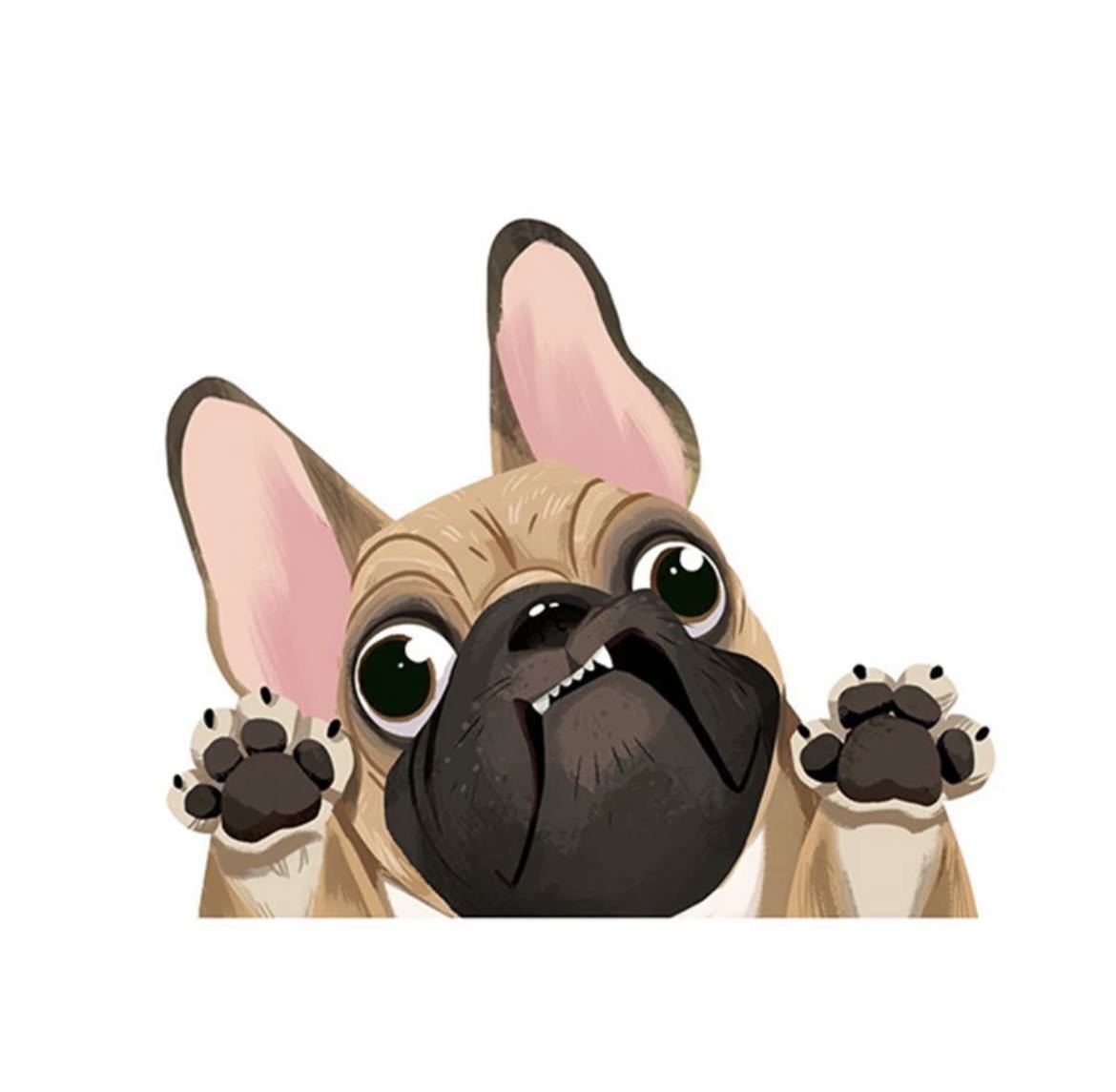 LHH1235★フレンチブルドッグステッカー 13 × 10cm 防水 犬 かわいい 日焼け オートバイ 自動車 車 ステッカー アクセサリー デカール拍卖