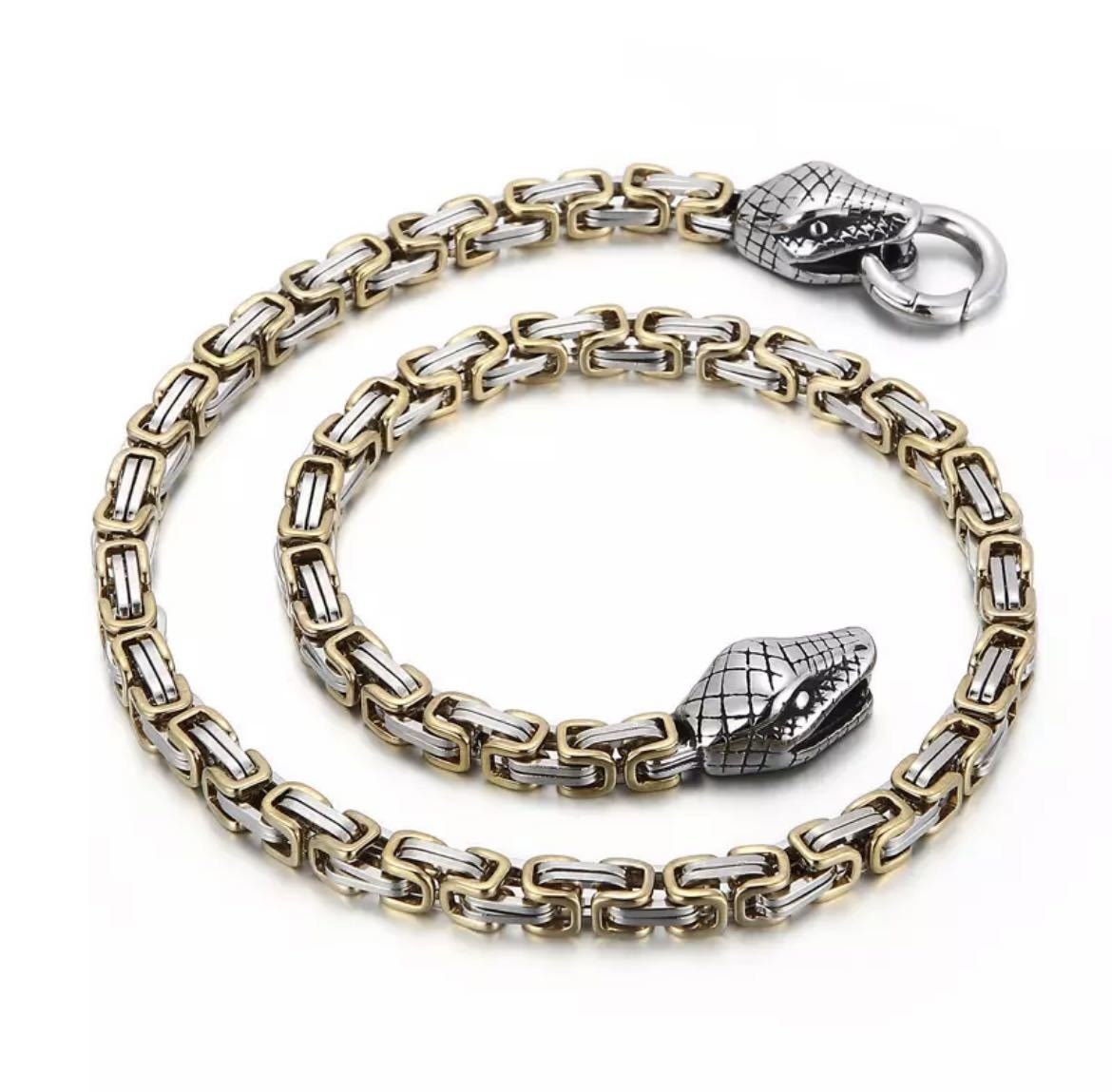 ZKY93◆全6種類 要1種類選択 60cm 蛇型ステンレスネックレス アクセサリー ネックレス ステンレス チェーン スネーク 蛇 クール拍卖