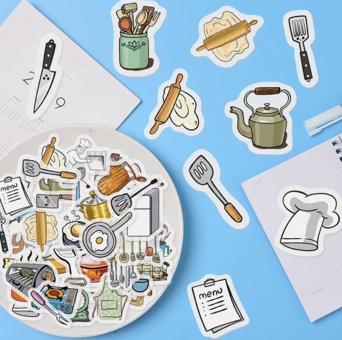 LHH1309★40枚 キッチンステッカー キッチン DIY 道具 ステッカーボム 防水ステッカー 貼り付 クール スーツケース ギター ノートパソコン拍卖