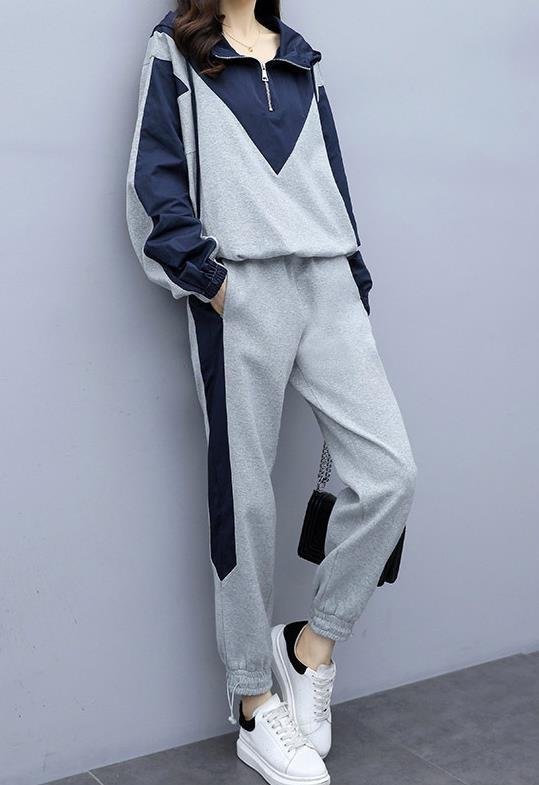 LHK1104★スウェット ジャージ  上下セット レディース トレーナー 長袖 カジュアル フード付き スポーツウエア ゆったり拍卖