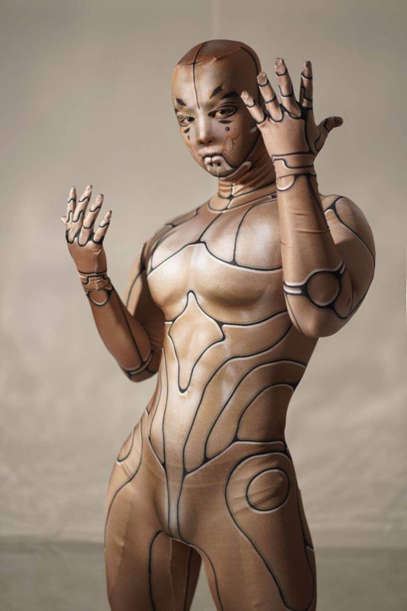 PYD884★アンドド 3Dプリンロイト 全身 ボデプレ ロボット ダィースーツ コスンス ■ー コスプ バックジッパレ スーツ ジャンプスーツ拍卖