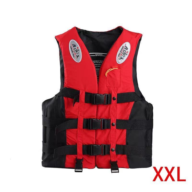 CJM755★ライフジャケット 救命胴衣 フローティングベスト 船釣りフローティングベスト笛付き光反射 男女兼用 子供から 赤 XXL拍卖