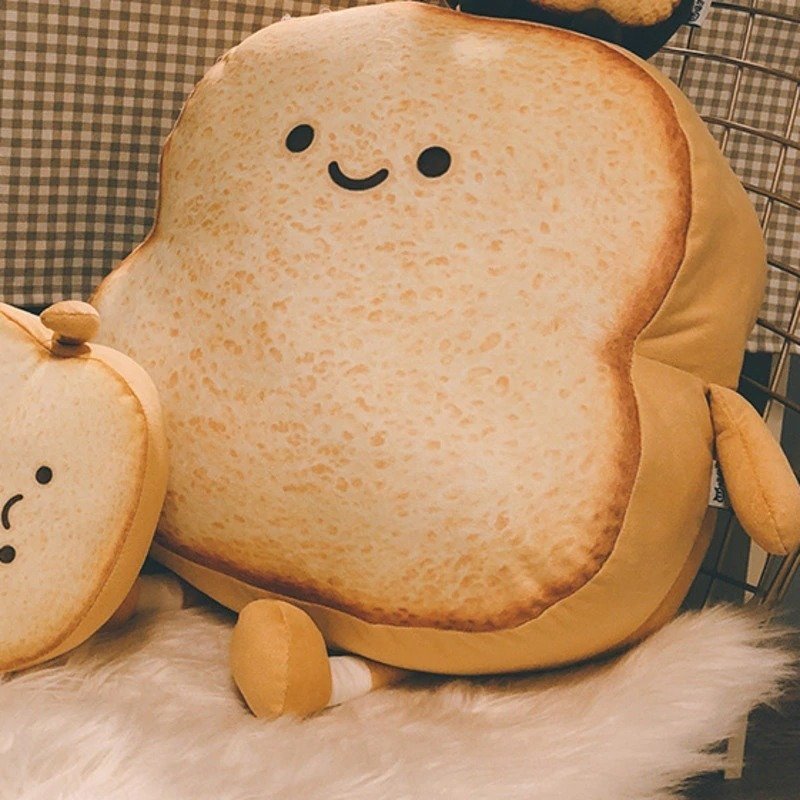 LYW584★トーストパン ぬいぐるみ キッズ ギフト プレゼント 食べ物 ファンタジー ユニーク インテリア ほのぼの パン拍卖