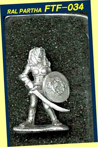 ▲▲#FTF-34▼ FEMALE BARBARIAN ★RAL PARTHA★FTF-Fantasy 25㍉ メタル人形★一次流通 新品未開封未使用 超貴重レア 台紙被災難有拍卖