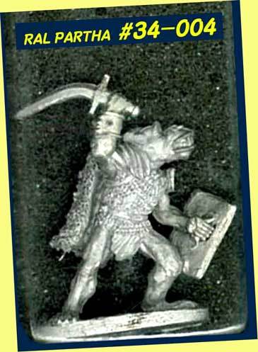 ▲▲最終品!★#34-004▼ ORC CHARGING W- SPEAR★RAL PARTHA★34シリーズ 25㍉ メタル人形★一次流通 新品未開封未使用 超貴重 台紙難有拍卖