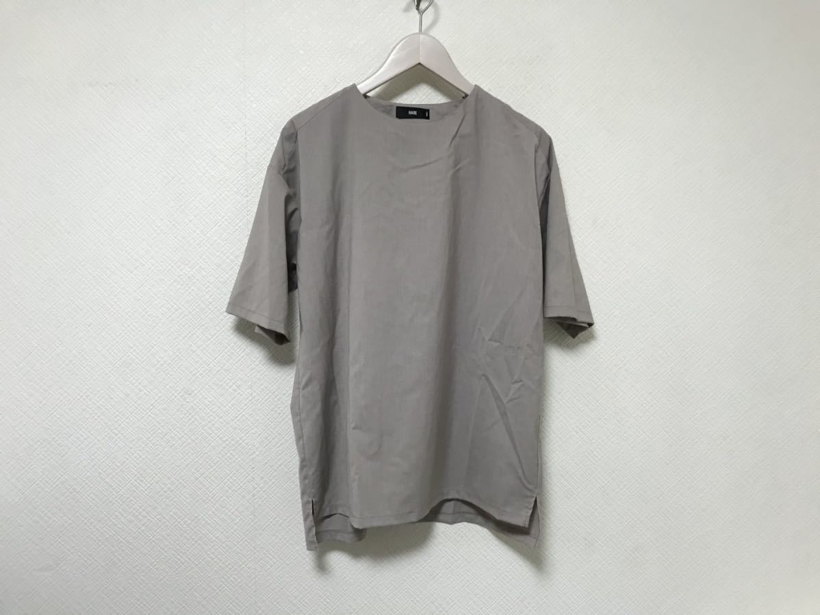 本物ハレHAREシャツストレッチドレス半袖TシャツメンズアメカジサーフスーツビジネススーツSカーキグレー拍卖