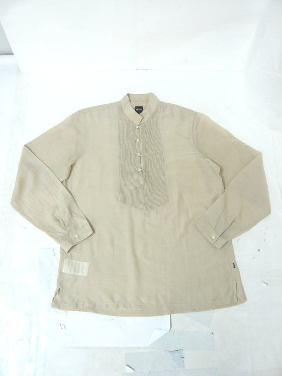 BOSS シャツ メンズ ベージュ 長袖 5564拍卖