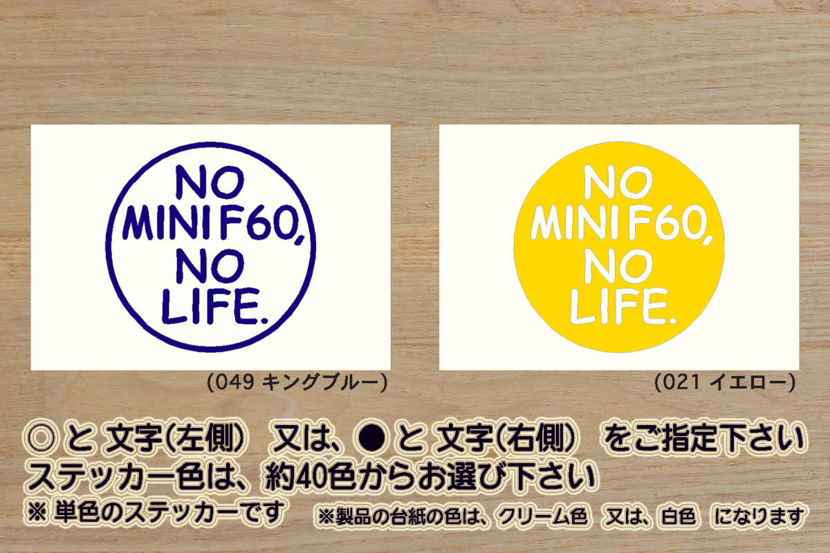 NO MINI F60, NO LIFE. ステッカー MINI_COOPER_ミニ_クーパー_F60_カントリーマン_クロスオーバー_改_チューニング_カスタム_ZEALミニ拍卖