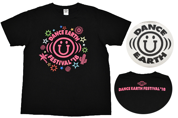 Y-4564★送料無料★美品★DANCE EARTH FESTIVAL'18 ダンス アース フェスティバル LDH★出演者限定 ブラック黒色 半袖 T-シャツ M拍卖