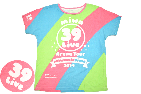 Y-4665★送料無料★美品★miwa 39 Live Arena Tour miwanissimo 2014年 ミワ アリーナツアー ミワニッシモ★半袖 T-シャツ L拍卖