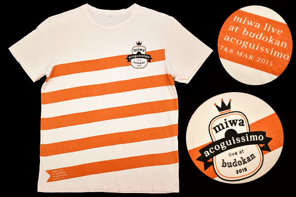 Y-4783★送料無料★超美品★miwa live at budoukan 2015 acoguissimo miwa live at 武道館~acoguissimo~ ミワ★半袖 T-シャツ M拍卖