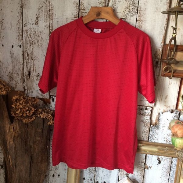 ≫LICORICEリコリス*ドウシシャ*半袖シャツ*スポーツウェア*練習着*メンズ紳士*Lサイズ*赤レッド色系*サッカー ランニング テニス拍卖