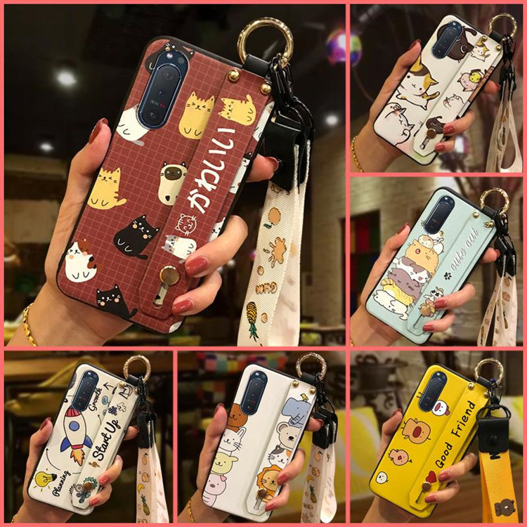 Xperia 10 IV ケース 6.0インチ SO-52C SOG07 保護カバー 背面 ソフト シリコン tpu バンパー タンドタイプ 耐衝撃 かわいい チェーン付き拍卖