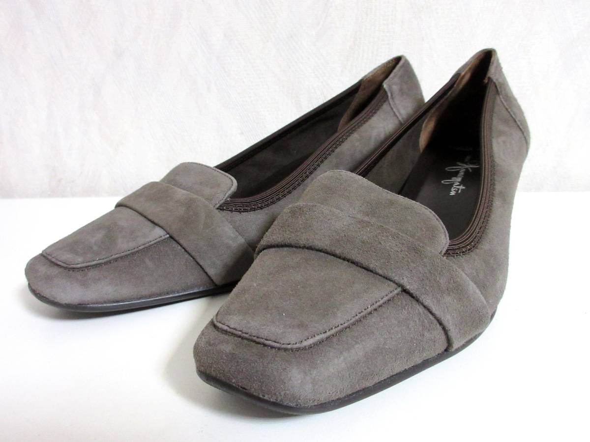 銀座かねまつ AQUA BELL ローファー パンプス 茶系 24 北5571拍卖