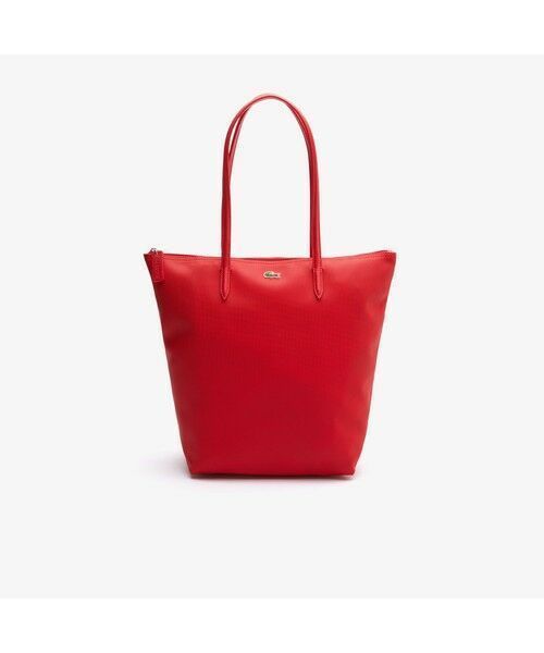 ラコステ L.12.12 バーティカルトートバッグ レディース 通勤 おしゃれ ユニセックス L.12.12 CONCEPT VERTICAL TOTE BAG NF1890X-883 RED拍卖