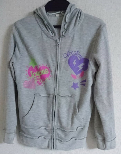 140㎝ 長袖 フルジップ フード パーカー グレー拍卖