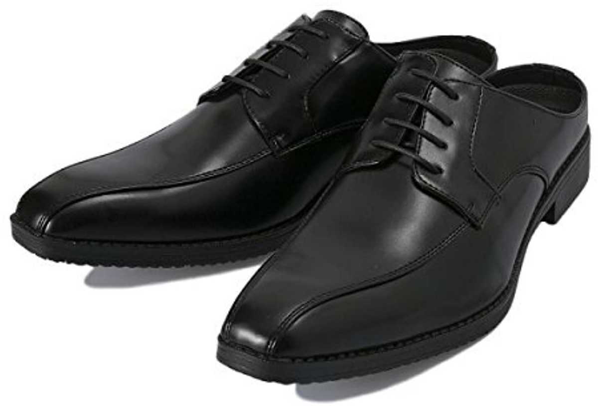 最値!新品!大人のスリッポン!ステファノロッシ (STEFANO ROSSI)スワル クロッグ ビジネス ドレス シューズ!ブラック!黒 26cm ラスト1点拍卖