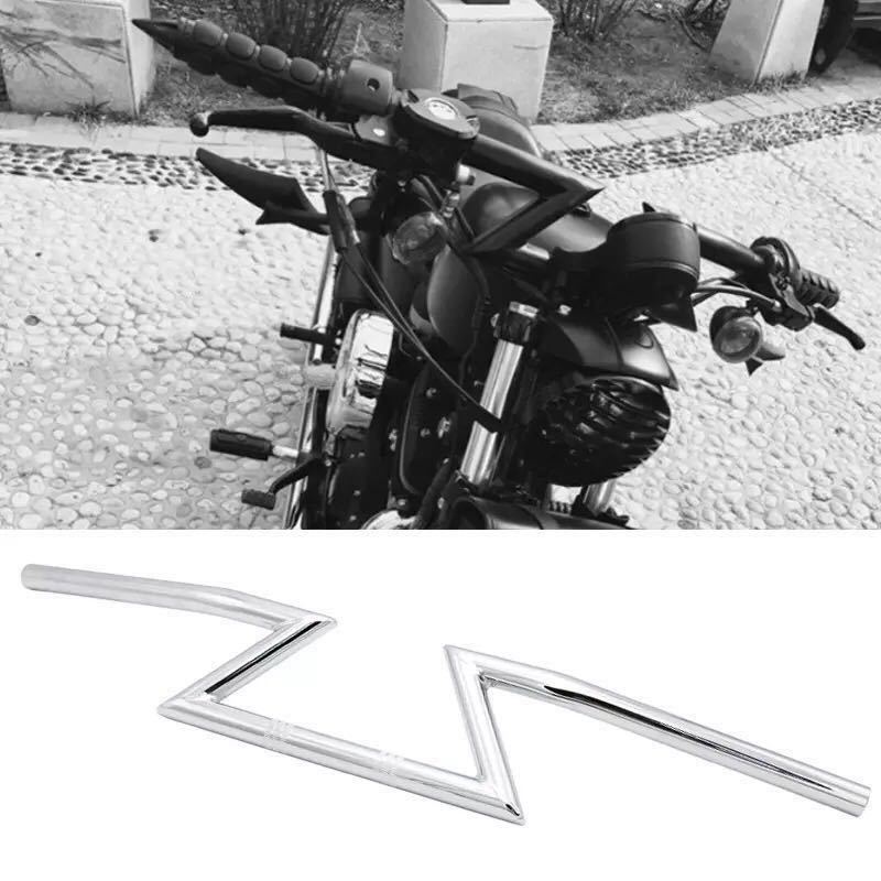国内発送 22mm 7/8 メッキ Zバー Zハンドル ロボハン ロボットハンドル ハンドル アタックバー ロー Tバー ハンドルバー拍卖