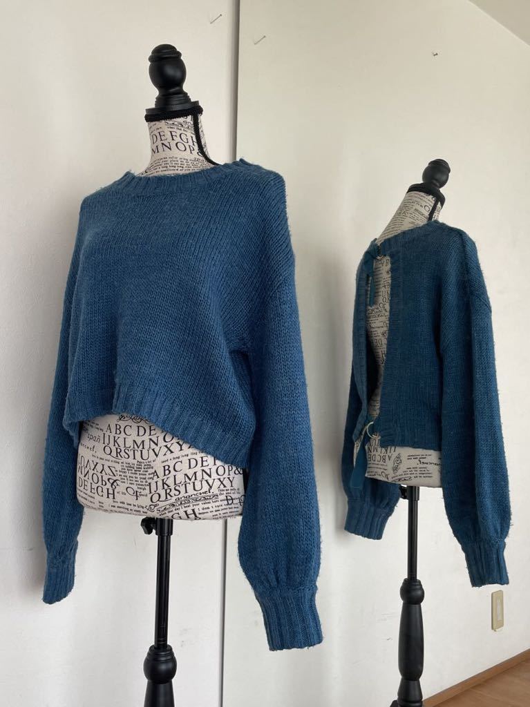 送料無料 ニットセーター 青 ブルー ジャーナルスタンダード 個性的 ブランド 人気 トレンド 新宿 レディース 最新 バルーン袖 セーター拍卖