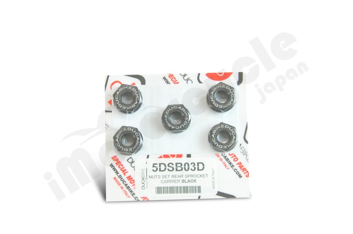 【国内在庫】DUCABIKE ドゥカバイク リアスプロケットナット (5個-黒) DUCATI SCRAMBLER スクランブラー 800/1100 / SBK749/S/R / 999/S/R拍卖