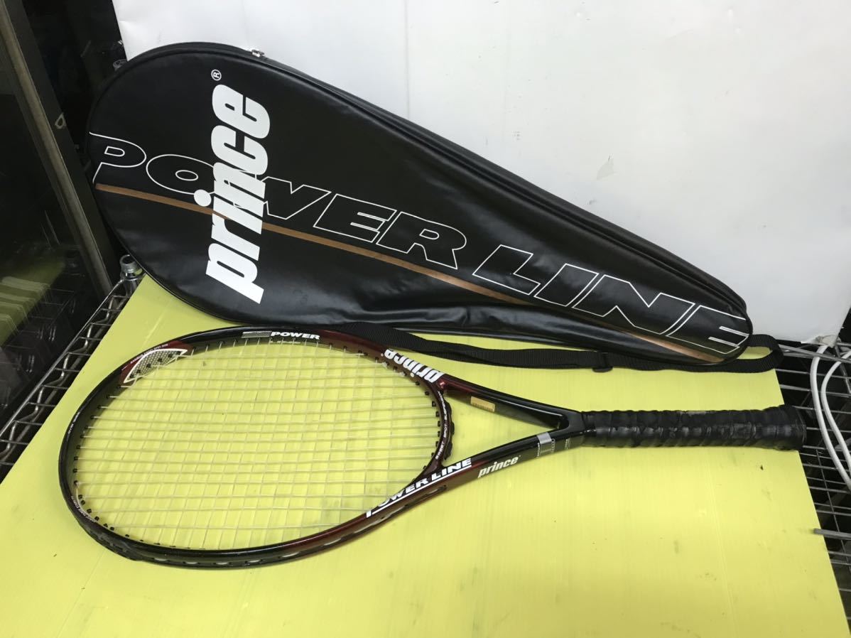 Prince 硬式テニスラケット POWER LINE STORM Ti OVERSIZE カバー付 プリンス拍卖