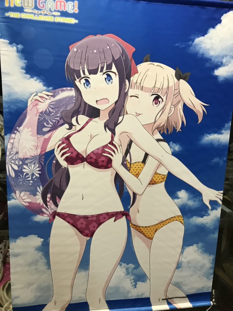 NEW GAME! ニューゲーム -THE CHALLENGE STAGE!- タペストリー 滝本ひふみ&飯島ゆん 約88×60cm拍卖