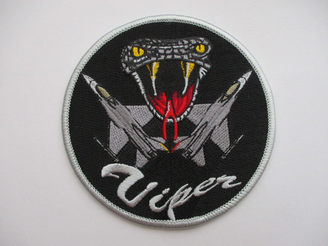 【送料無料】アメリカ空軍ViperパッチF-16刺繍ワッペン/ファイティングファルコン三沢基地バイパー第35戦闘航空団AIR FORCE米空軍USAF M49拍卖