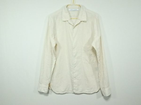 ユニクロ ルメール 麻 コットンリネン チェックシャツ L拍卖