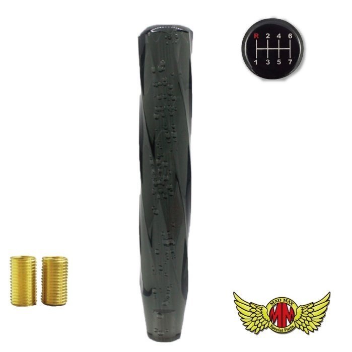 MADMAX トラック用品 ツイスト シフトノブ 泡 300mm スモーク 日野 プロフィア用/変換アダプター付【送料800円】拍卖