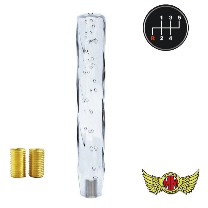 MADMAX トラック用品 ツイスト シフトノブ 泡 300mm クリア ふそう ブルーテックキャンター 用/変換アダプター付【送料800円】拍卖