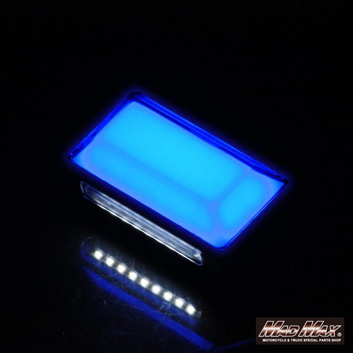 MADMAX トラック用品 角マーカー LED12連 ダウンライト付 面発光タイプ 12V/24V兼用 ブルー/車幅灯 路肩灯 作業灯【送料800円】拍卖