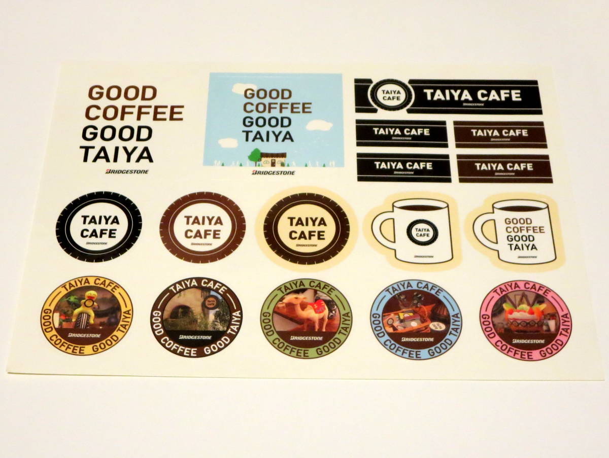 BRIDGESTONE ブリヂストン TAIYA CAFE タイヤカフェ ステッカー シール 非売品 ノベルティ拍卖
