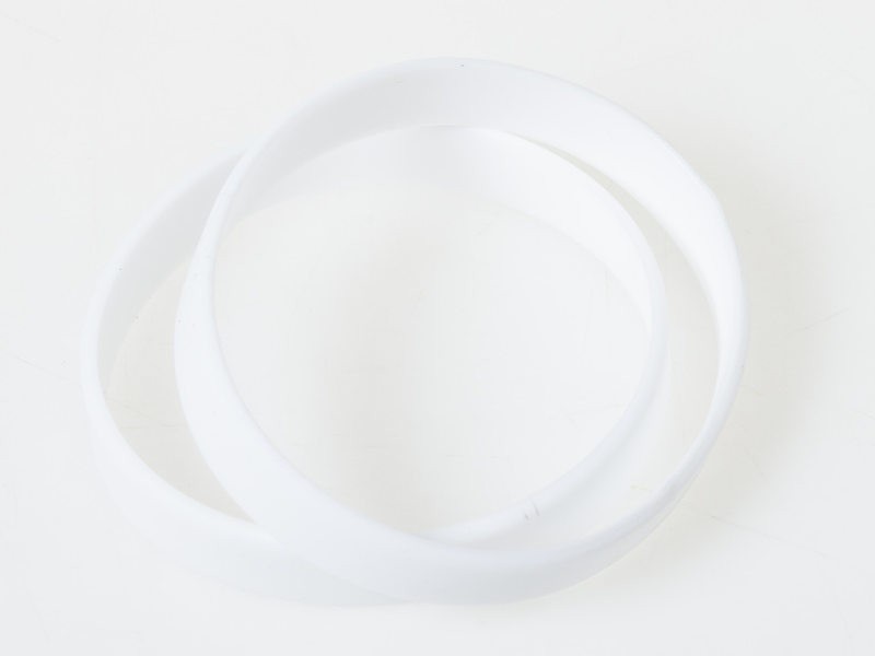 アウトドア スポーツ アクセサリー 無地 男女兼用 シリコンブレスレット 2個セット#ホワイト拍卖