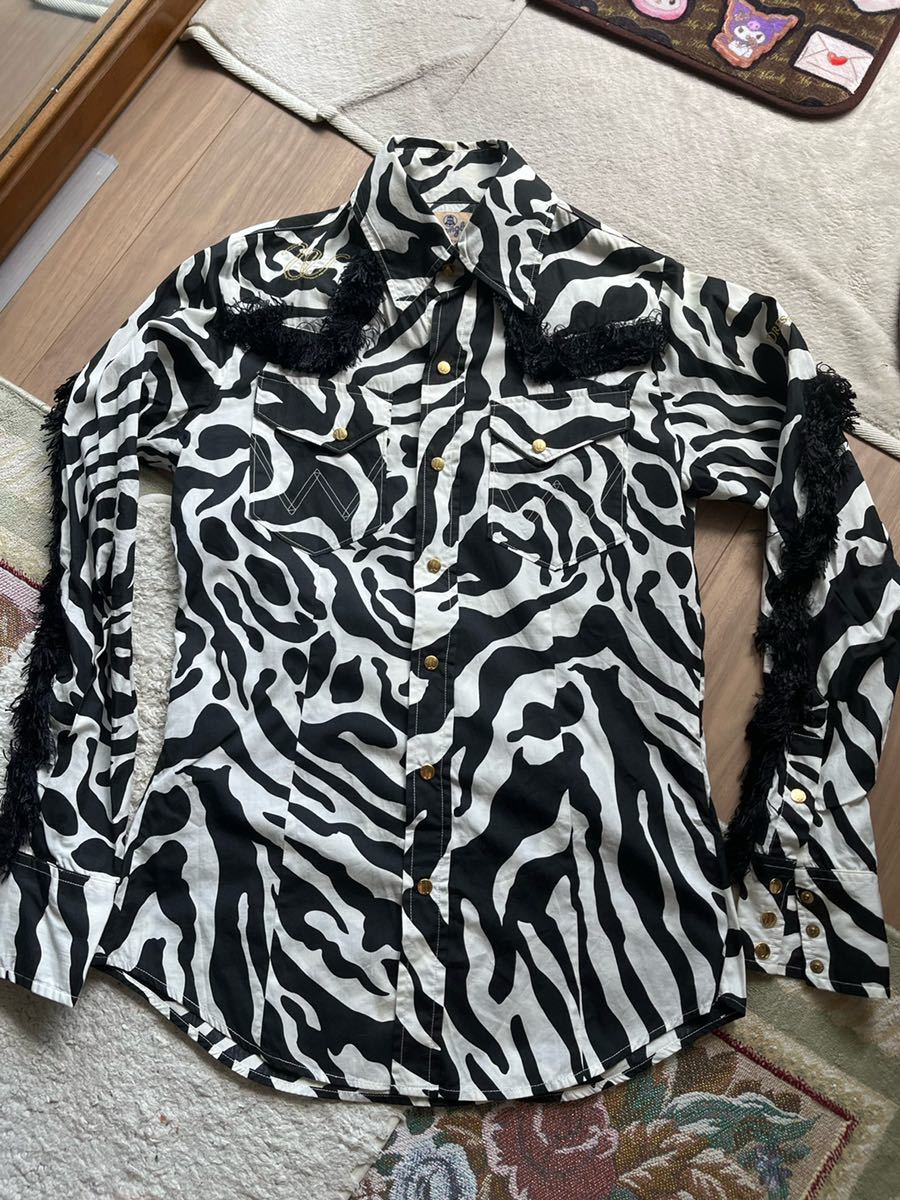 ドレスキャンプ ゼブラ ウエスタン ラングラー dresscamp シャツ M拍卖