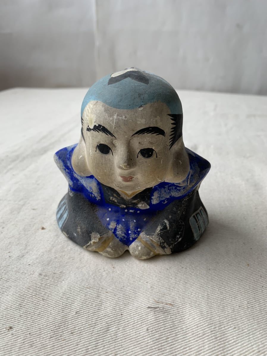 古い福助人形 商売繁盛縁起物置物おたふく昭和レトロコレクション収集飾りオブジェ古道具古物骨董古美術アンティークインテリア郷土玩具拍卖