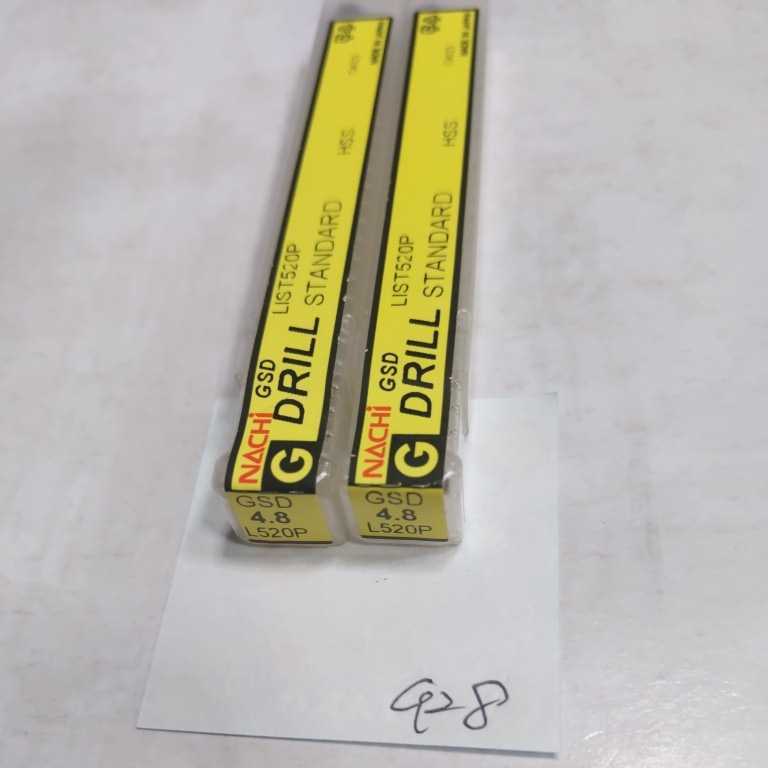 g28 ナチ NACHI Gスタンダードドリル 4.8 2本セット コーティング ストレート ツイスト 鉄工拍卖