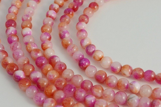 キャンディジェイド PR-25 ラウンド 6 mm パステル カラフル ブレスレット ビーズクラブ拍卖