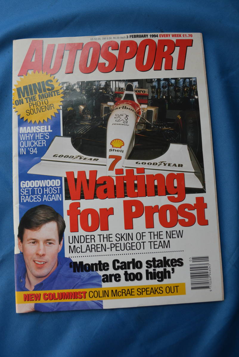 1994年2月号 AUTOSPORT 英語版 USED品拍卖